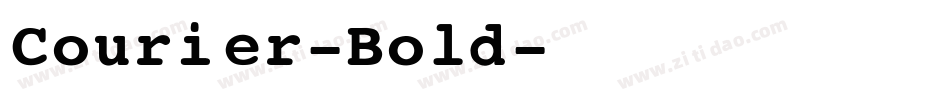 Courier-Bold字体转换