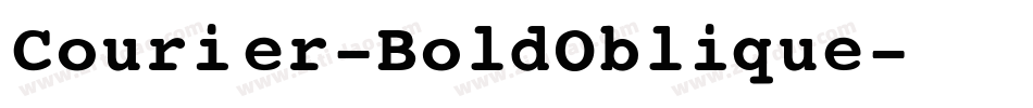 Courier-BoldOblique字体转换