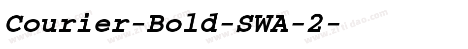 Courier-Bold-SWA-2字体转换