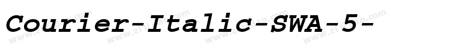 Courier-Italic-SWA-5字体转换