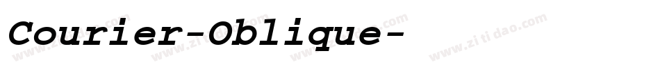 Courier-Oblique字体转换