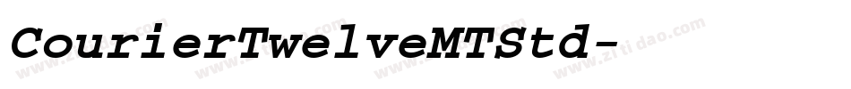 CourierTwelveMTStd字体转换