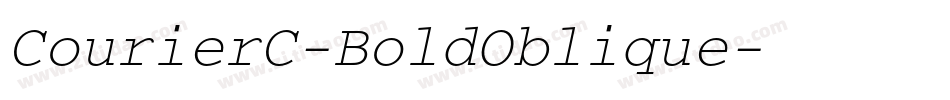 CourierC-BoldOblique字体转换