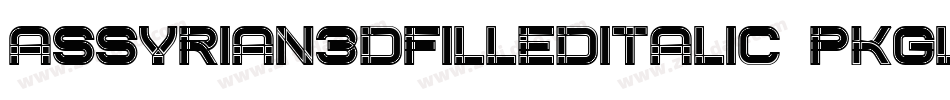 Assyrian3DFilledItalic-PKGLE字体转换