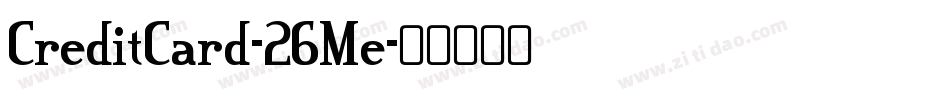 CreditCard-26Me字体转换