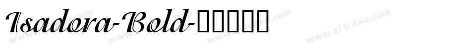 Isadora-Bold字体转换