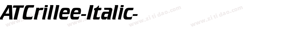 ATCrillee-Italic字体转换