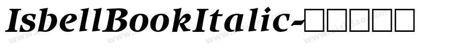 IsbellBookItalic字体转换