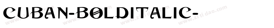 Cuban-BoldItalic字体转换
