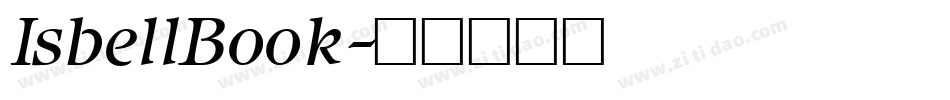 IsbellBook字体转换