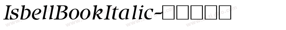 IsbellBookItalic字体转换