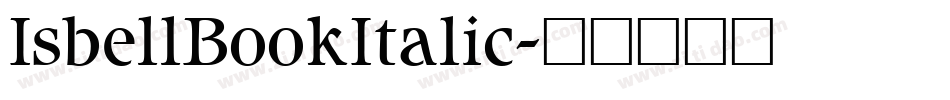 IsbellBookItalic字体转换