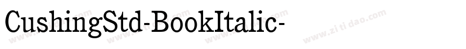 CushingStd-BookItalic字体转换