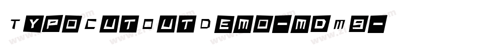 TypoCutOutDemo-mdM9字体转换