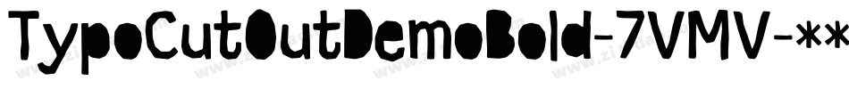 TypoCutOutDemoBold-7VMV字体转换