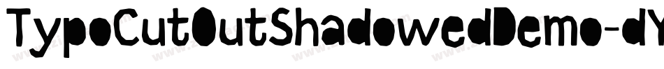 TypoCutOutShadowedDemo-dYER字体转换