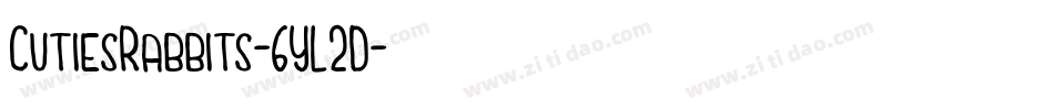 CutiesRabbits-6YL2D字体转换