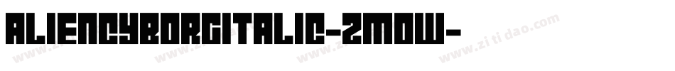 AlienCyborgItalic-2mOW字体转换