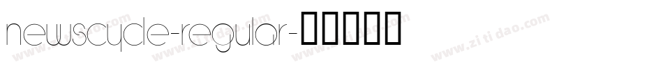 NewsCycle-Regular字体转换