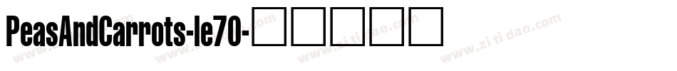 PeasAndCarrots-le70字体转换