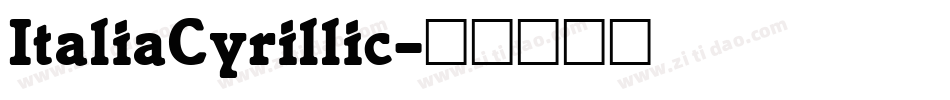 ItaliaCyrillic字体转换