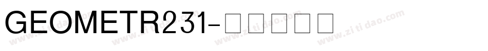 GEOMETR231字体转换