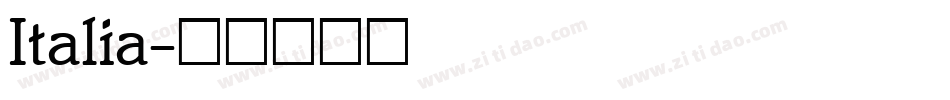Italia字体转换