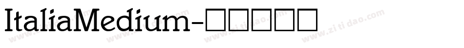 ItaliaMedium字体转换