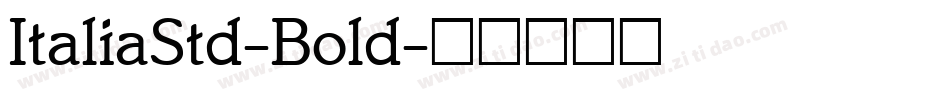 ItaliaStd-Bold字体转换