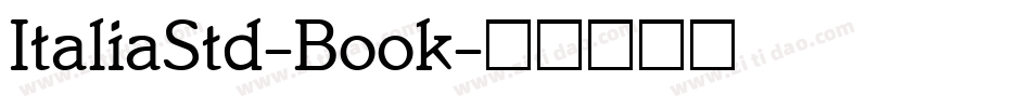 ItaliaStd-Book字体转换