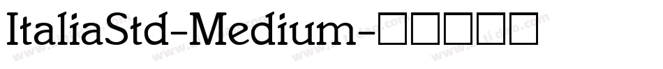 ItaliaStd-Medium字体转换