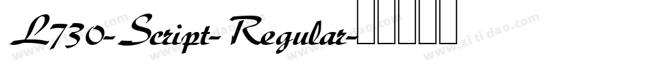 L730-Script-Regular字体转换