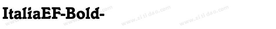 ItaliaEF-Bold字体转换