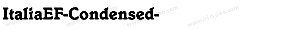 ItaliaEF-Condensed字体转换