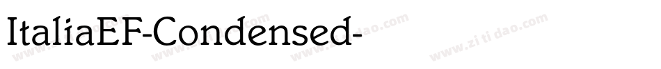 ItaliaEF-Condensed字体转换