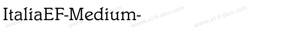 ItaliaEF-Medium字体转换