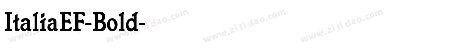 ItaliaEF-Bold字体转换