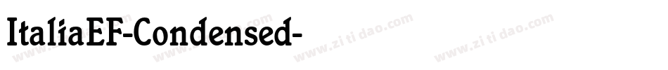 ItaliaEF-Condensed字体转换