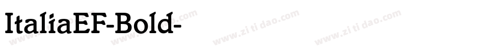 ItaliaEF-Bold字体转换