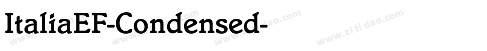 ItaliaEF-Condensed字体转换