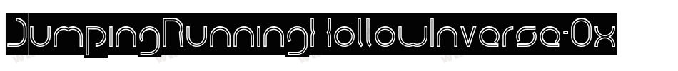 JumpingRunningHollowInverse-OxX6字体转换