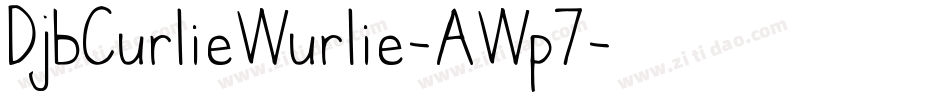 DjbCurlieWurlie-AWp7字体转换