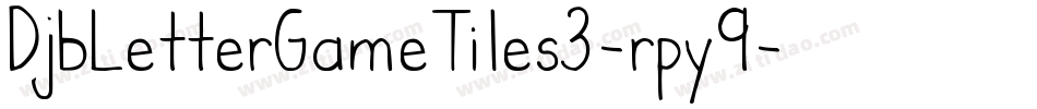 DjbLetterGameTiles3-rpy9字体转换