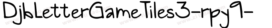 DjbLetterGameTiles3-rpy9字体转换