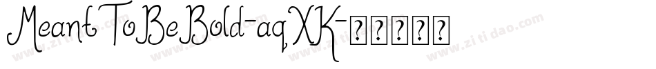 MeantToBeBold-aqXK字体转换