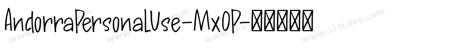 AndorraPersonalUse-Mx0P字体转换