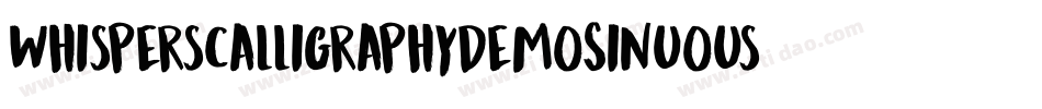 WhispersCalligraphyDemoSinuousBold-DX1x字体转换
