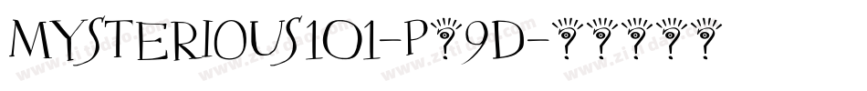 Mysterious101-P59d字体转换