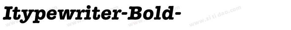 Itypewriter-Bold字体转换