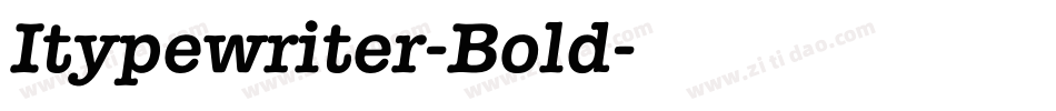 Itypewriter-Bold字体转换